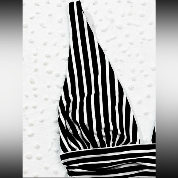 Striped Ruched One Piece Swimsuit - Picture 3 of 6